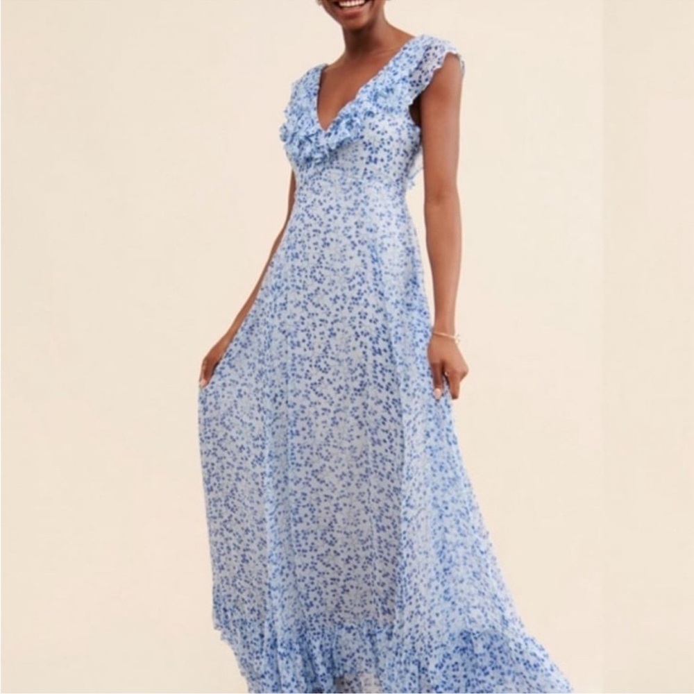 🔥NEW MAXI BOHO Dress Sz 16🔥Sachin & Babi Ivy Chiffon ROMANTIC price firm!